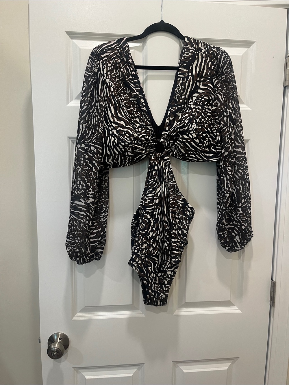 Eloquii long sleeve bathing suit and coverup pants
